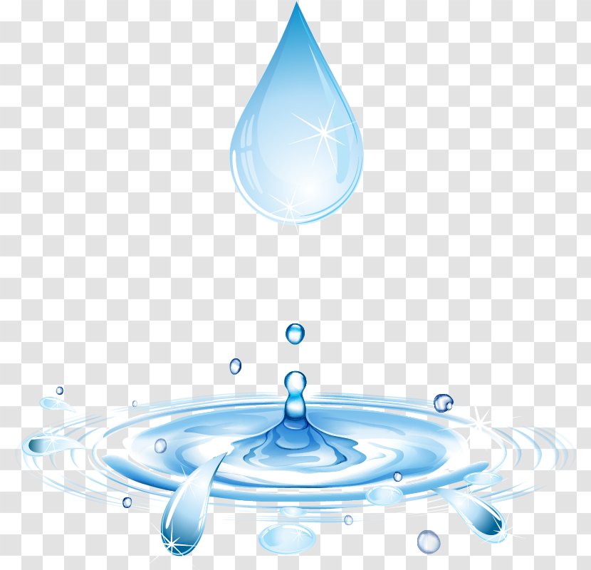 Water Filter Drop Softening - Blue - Ice Droplets Transparent PNG
