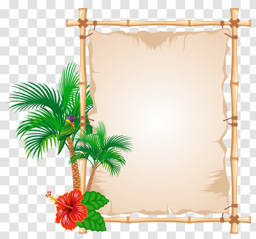 Picture Frame Bambusodae Clip Art - Graphic Arts - Summer Papyrus Clipart Transparent PNG