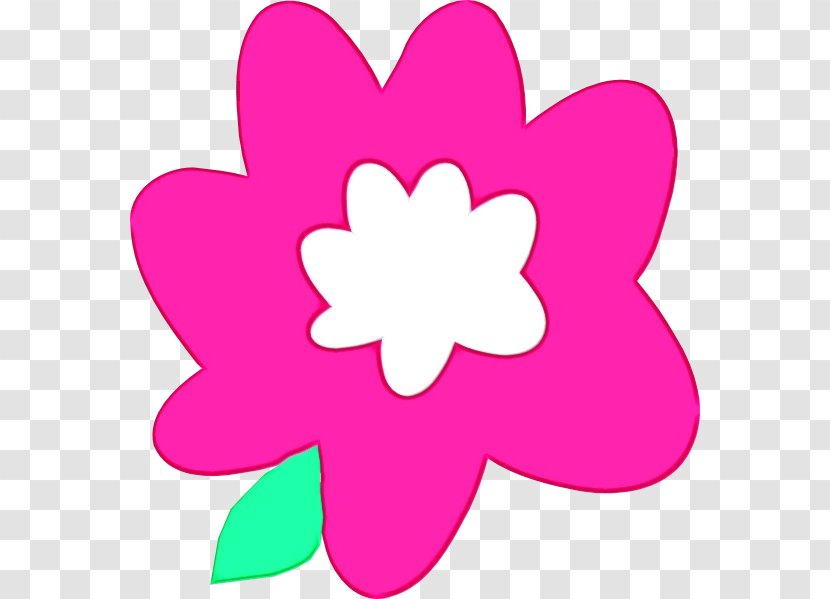 Watercolor Pink Flowers - Flower - Symbol Sticker Transparent PNG