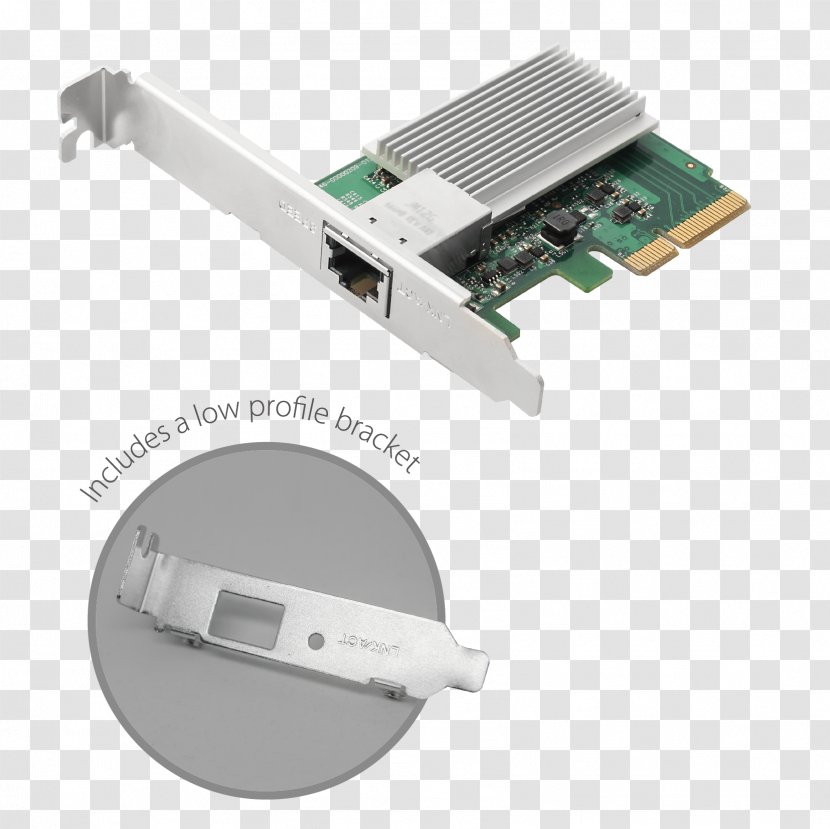 PCI Express Network Cards & Adapters 10 Gigabit Ethernet Conventional - Networking Hardware - Electronic Device Transparent PNG