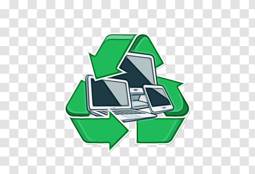Green Line Recycling Real Estate Logo Transparent PNG