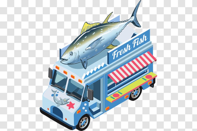 Fish Cartoon - Food Truck - Marlin Toy Transparent PNG
