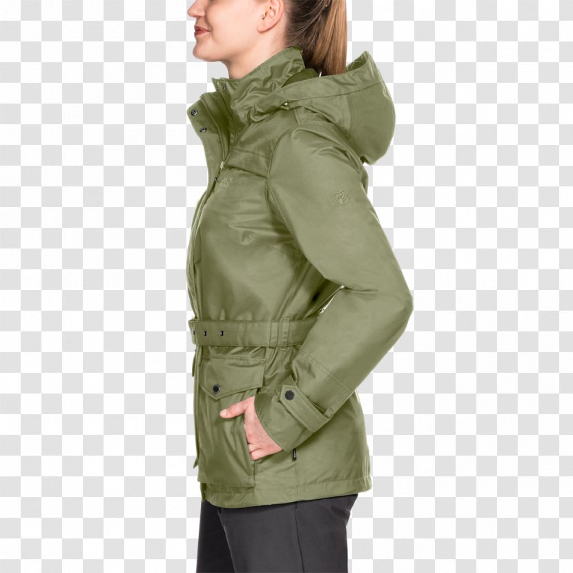 Khaki Neck - Sleeve - Jacket Parka Transparent PNG