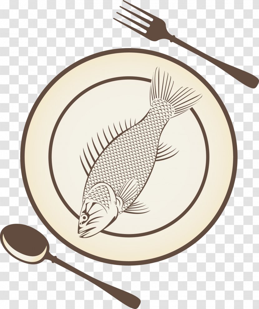 Goldfish Tableware Fork Spoon Plate - Carassius Auratus - Carp Element Transparent PNG