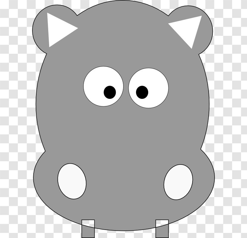 Whiskers Cat Pig Canidae Snout - Black And White Transparent PNG