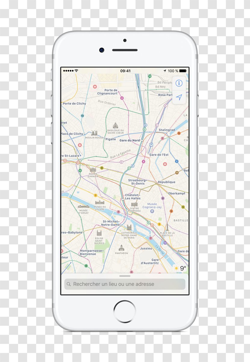 Mobile Phones Diagram Apple Maps - Area - Paris Postcard Transparent PNG