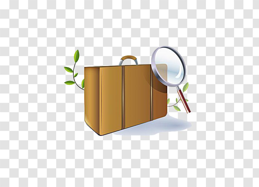Suitcase Magnifying Glass - Box - Luggage And Transparent PNG