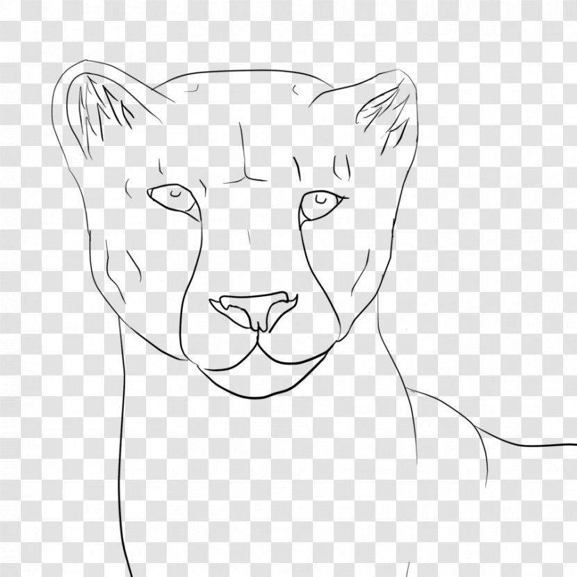 Lion Whiskers Cat Nose Sketch - Black Transparent PNG