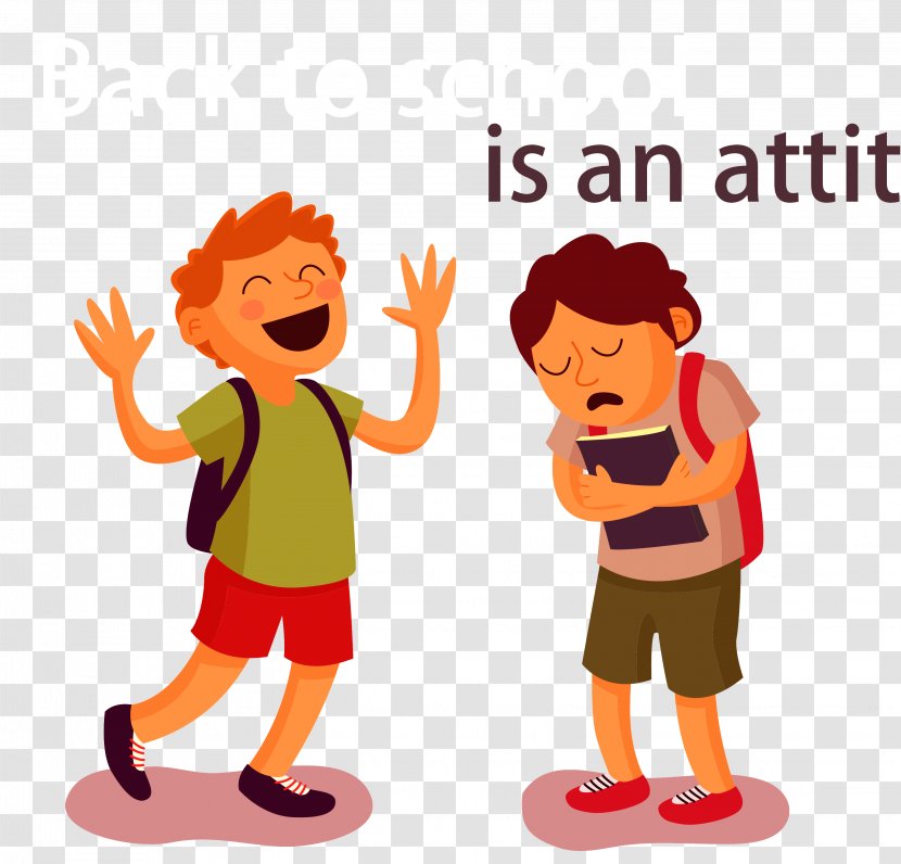 Student Euclidean Vector Icon - Art - Back To School Treat Different Attitudes Of Students Material Transparent PNG