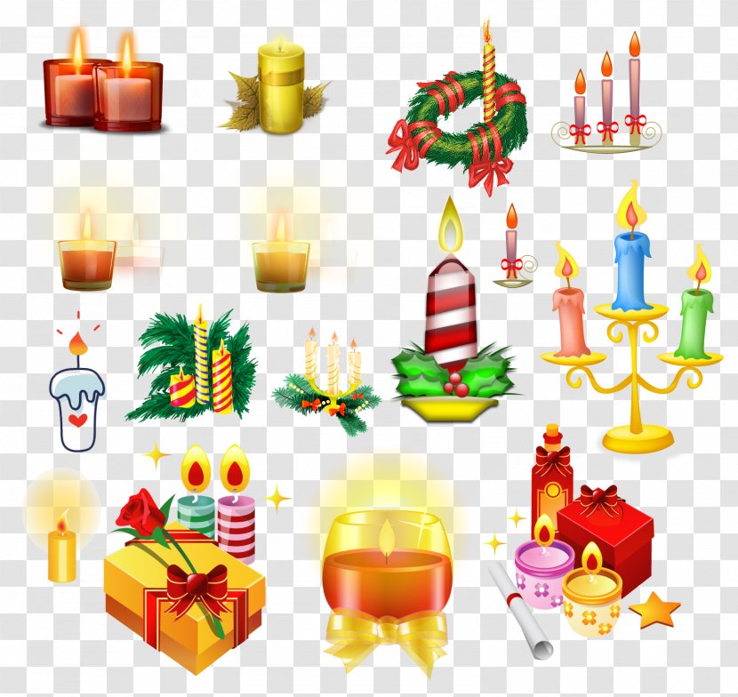 Lossless Compression Clip Art - Holiday - Candles Transparent PNG