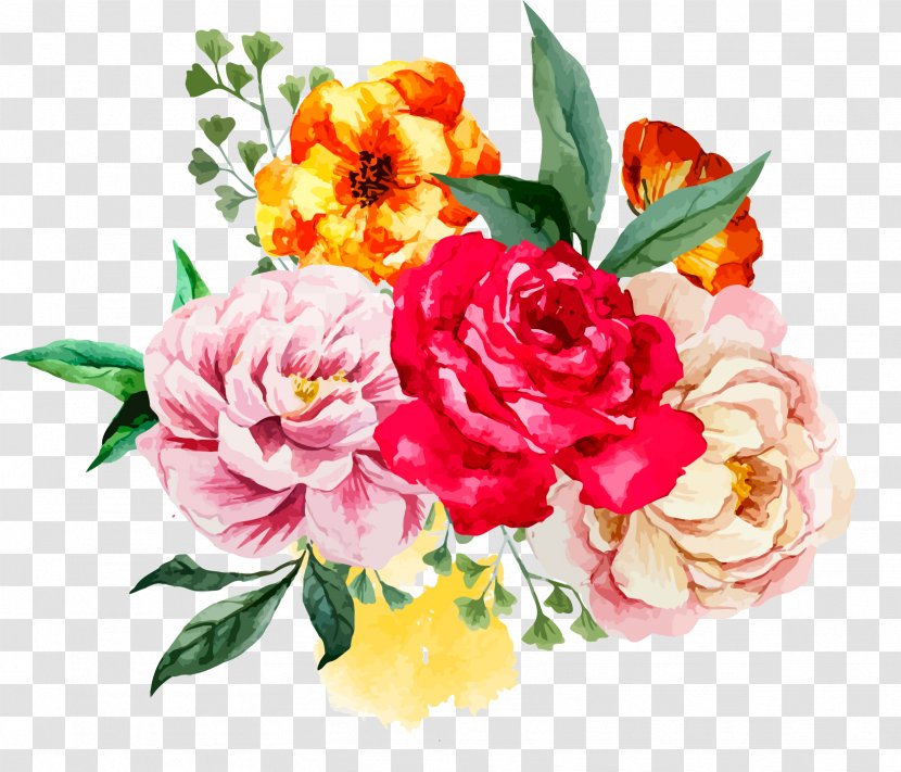 Flower Bouquet Watercolor Painting - Petal - White Transparent PNG