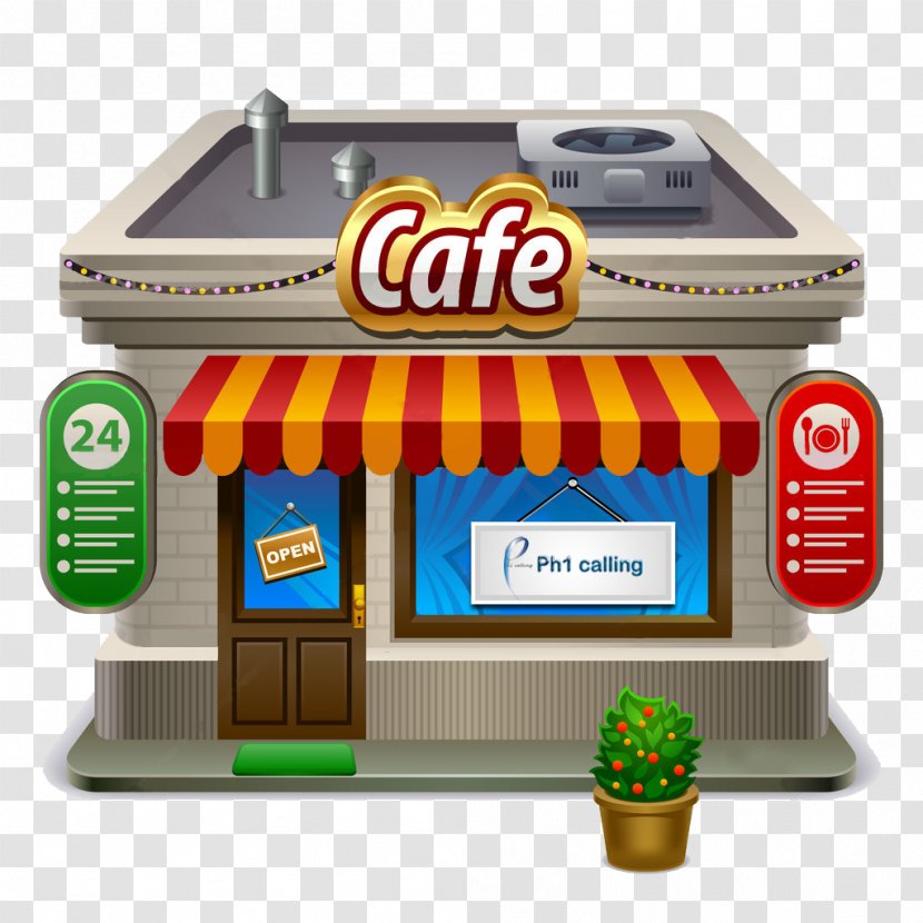 Cafe Coffee Clip Art Vector Graphics Illustration - Restaurant Transparent PNG