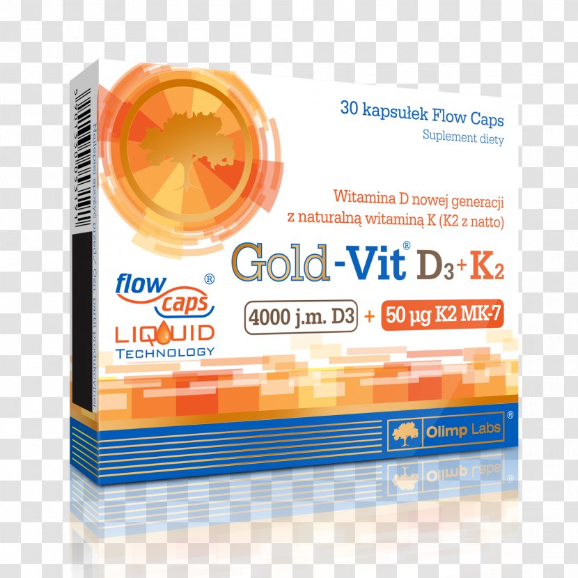 Dietary Supplement Vitamin D K2 Capsule - Orange - Tablet Transparent PNG
