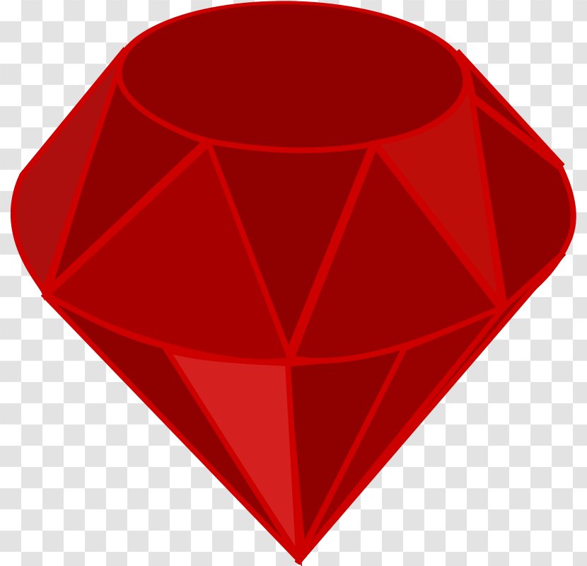 Gemstone Red Ruby Jewellery Pink - Low Poly - Cliparts Free Transparent PNG