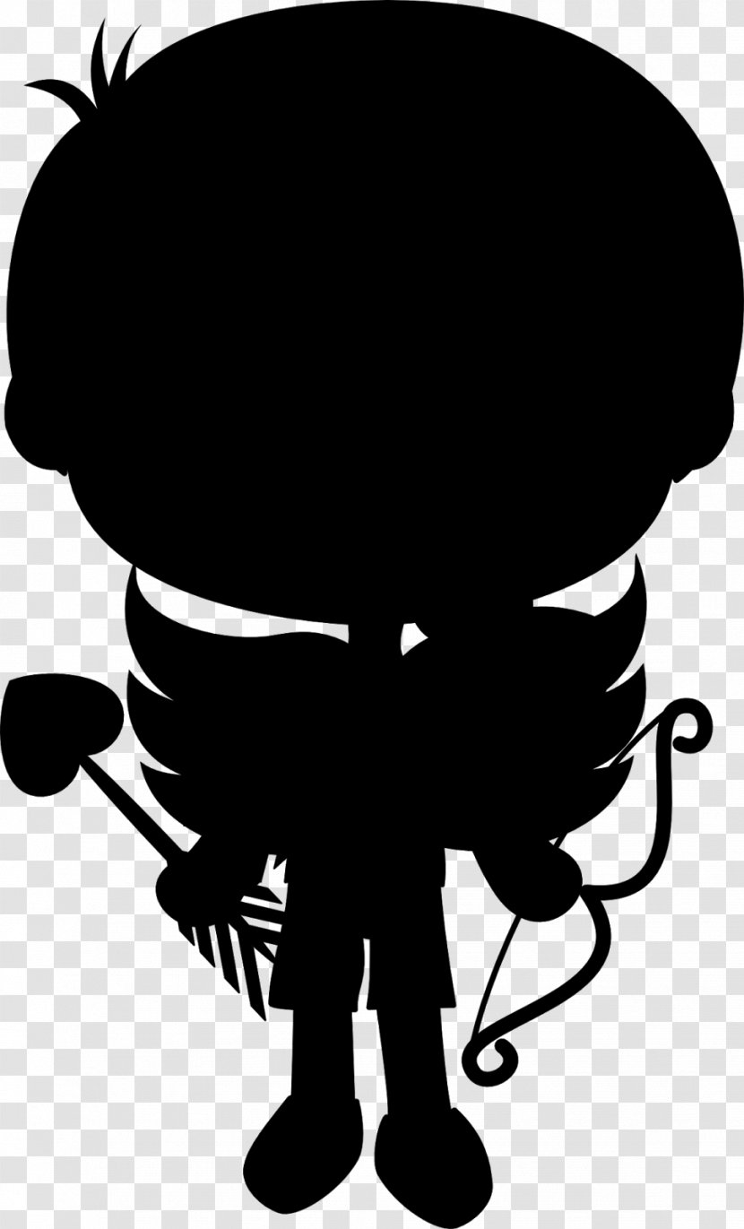 Clip Art Illustration Cartoon Silhouette Character - Black M Transparent PNG