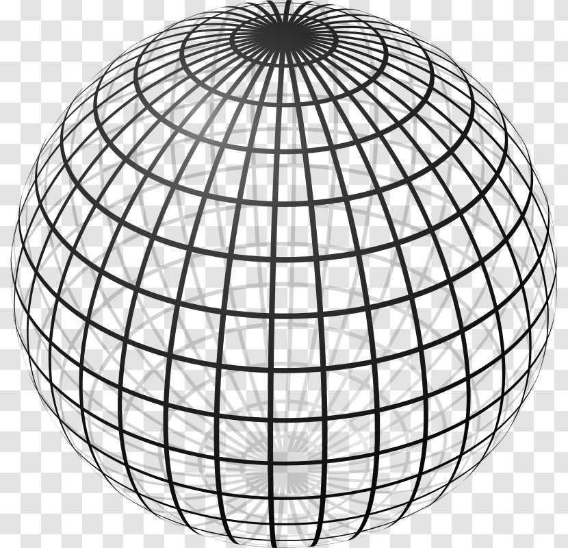 Sphere Two-dimensional Space Three-dimensional Geometry - Dimension - Mathematics Transparent PNG