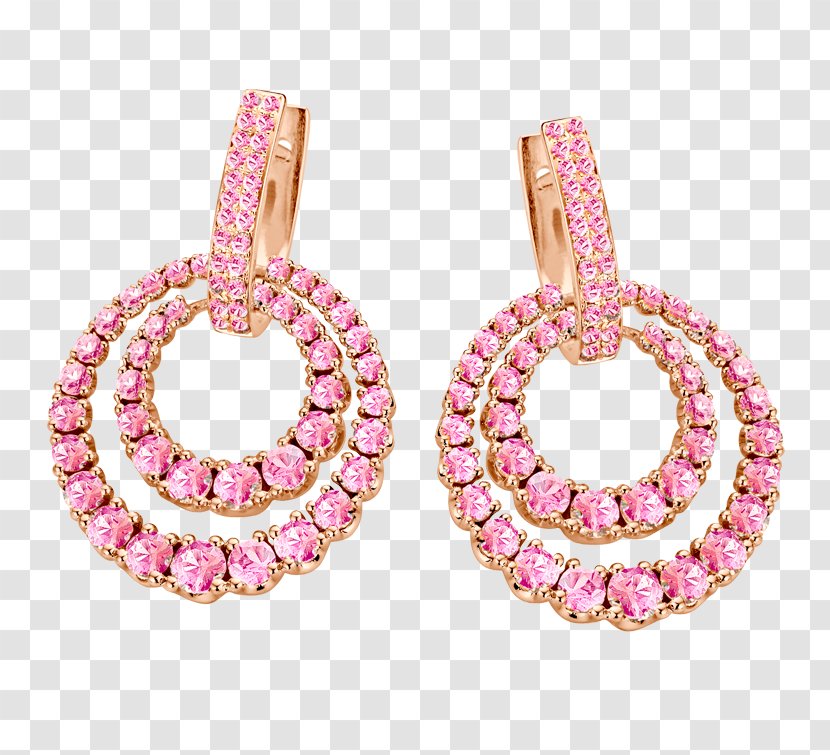 Earring Body Jewellery Gemstone Pink M - Earrings - Jewelry Store Transparent PNG