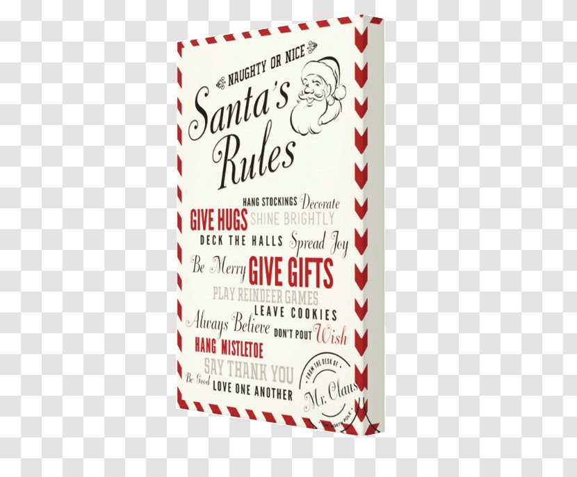 Santa Claus Rules Canvas Gift Collage - Ink Landscape Material Transparent PNG