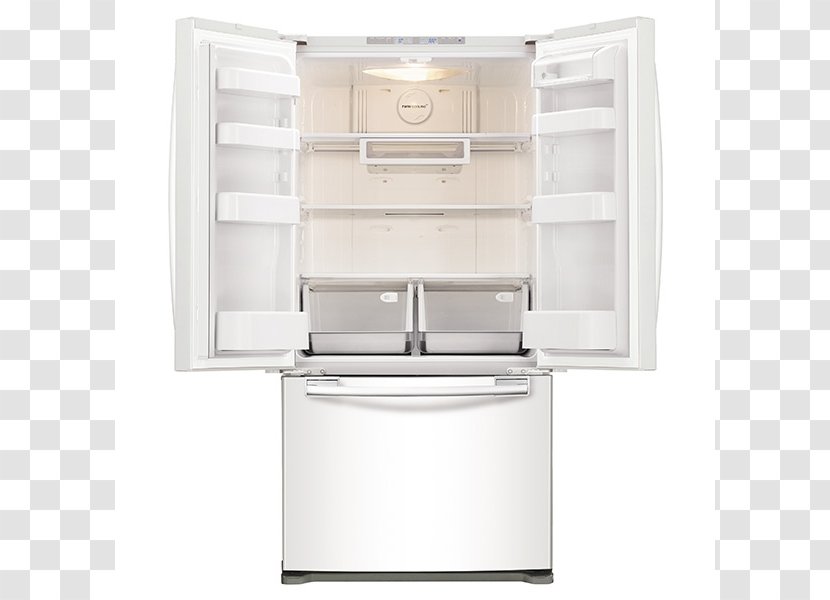 Refrigerator Samsung RF18HFENB Ice Makers Cubic Foot - Major Appliance Transparent PNG
