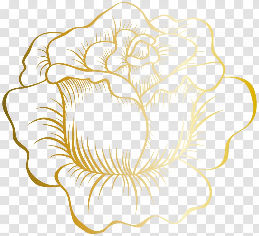 Beach Rose Gold Flower Clip Art - Plant Transparent PNG