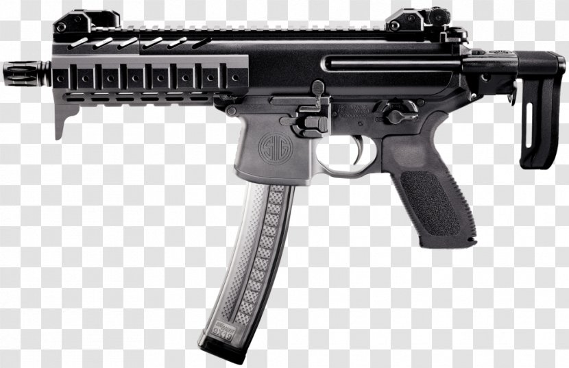 SIG MPX Submachine Gun Firearm 9×19mm Parabellum Sauer - Frame - Machine Transparent PNG