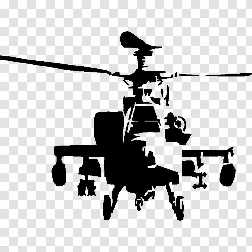 Stencil Boeing AH-64 Apache CH-47 Chinook Art - Wall Decal - Helicopter Clipart Transparent PNG