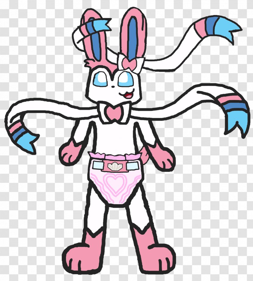 Pokémon X And Y Sylveon Art Diaper Clip - Heart - Pokemon Transparent PNG