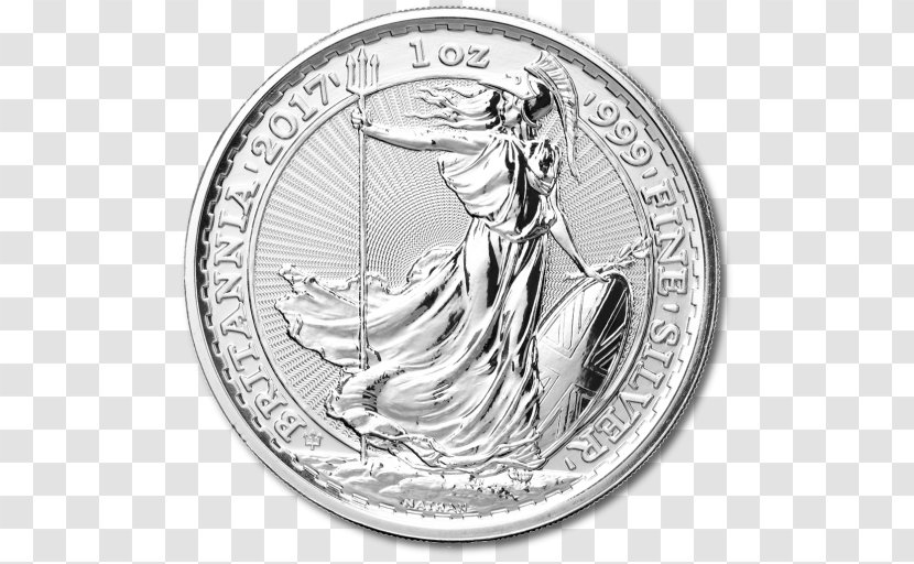 Silver Coin Britannia - Metal Transparent PNG