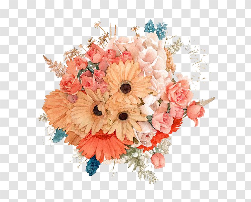 Watercolor Painting Flower Creative Work Illustration - Artificial - Flowers Transparent PNG