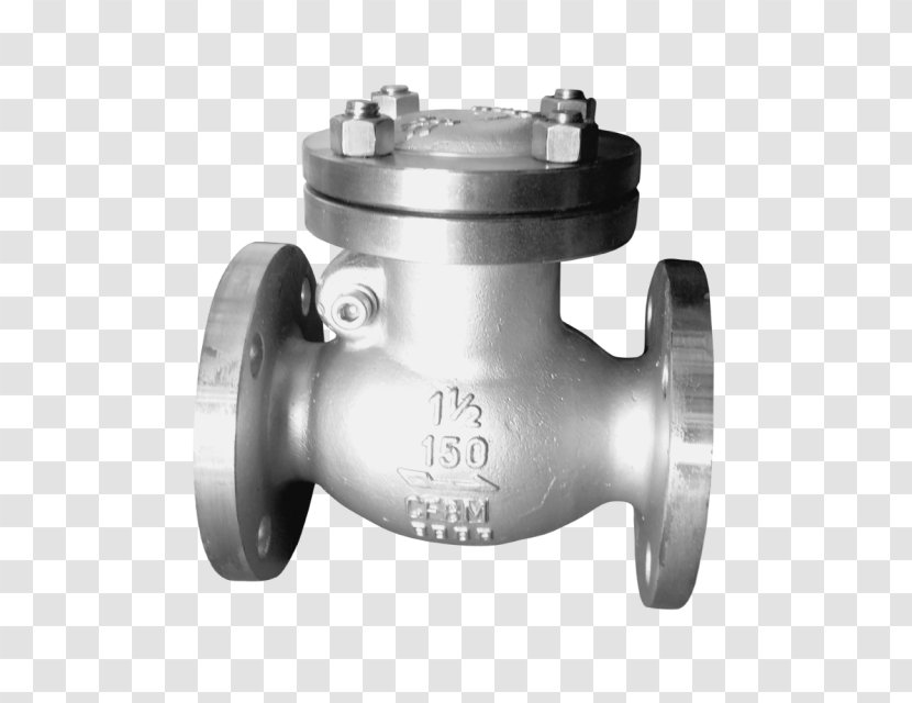 Stainless Steel Flange Check Valve - Metal Transparent PNG