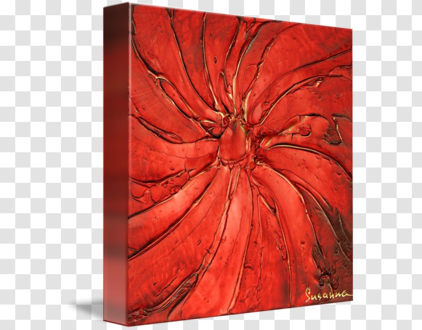 Canvas Print Abstract Art Watercolor Painting - Peach - Red Swirl Transparent PNG