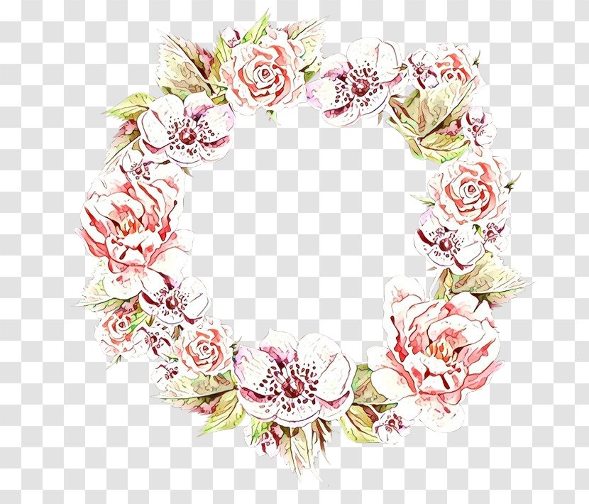 Watercolor Painting Wreath Garland Floral Design - Flower Transparent PNG