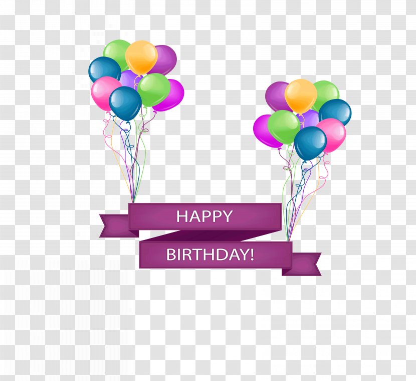 Birthday Greeting & Note Cards Clip Art Image Balloon - Gift - Fash Transparent PNG