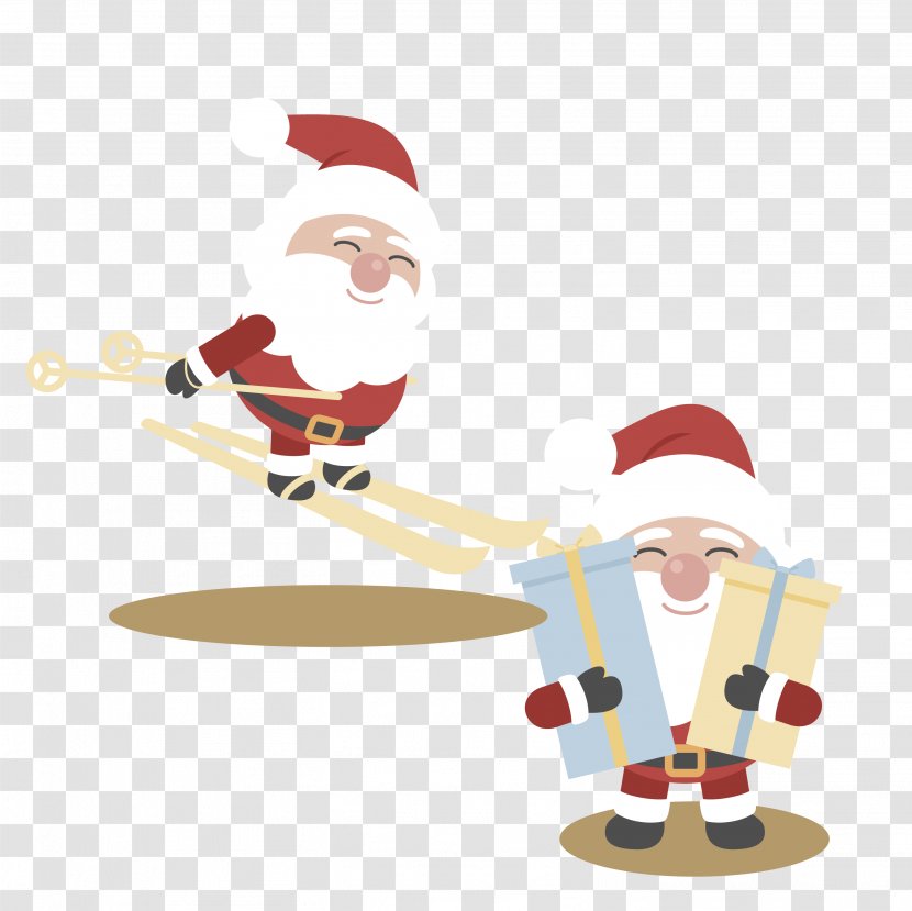 Santa Claus Christmas Ornament Gift - Motion - Holding A Transparent PNG