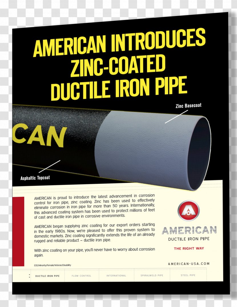 Ductile Iron Pipe Cast Advertising - Design Transparent PNG