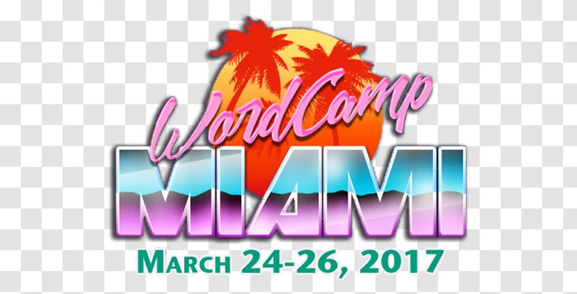 WordCamp Miami 2018 Logo Banner Brand - Wordcamp Florida Transparent PNG
