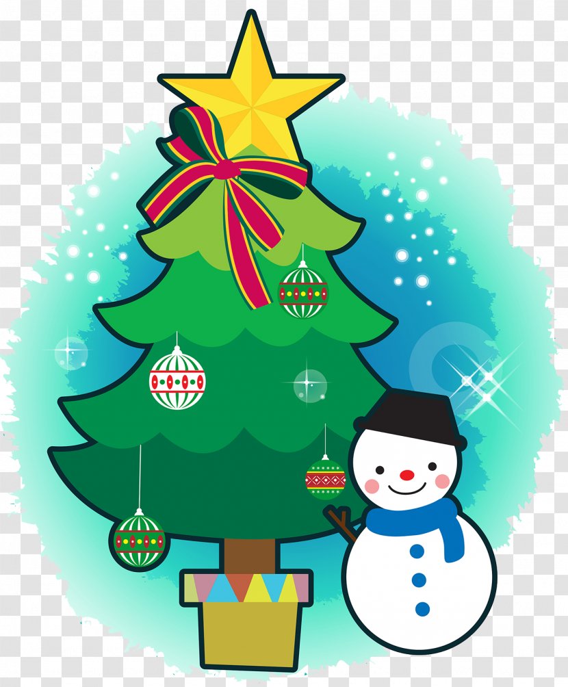Christmas Tree Snowman Clip Art - Holiday Ornament Transparent PNG