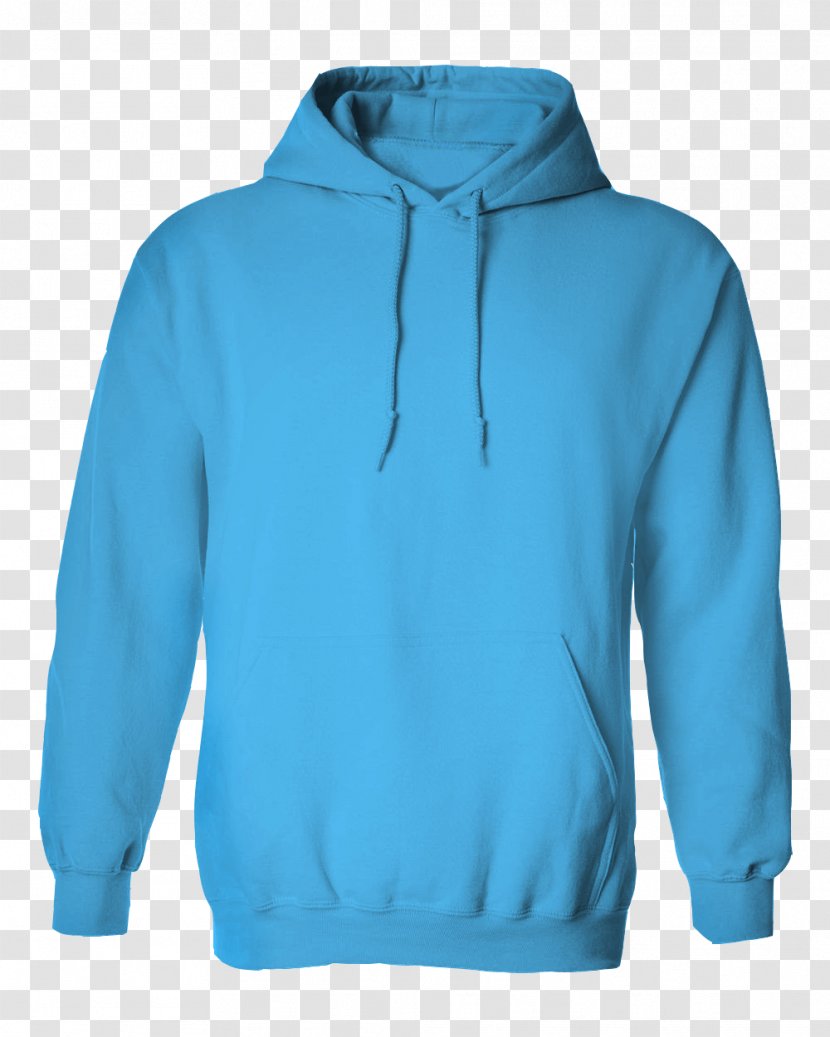 Hoodie T-shirt Sweater Jacket - Azure - Zipper Transparent PNG