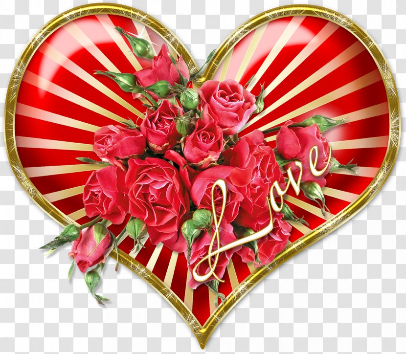 Garden Roses Love Heart - Flower Arranging - Valentine Dinner Transparent PNG