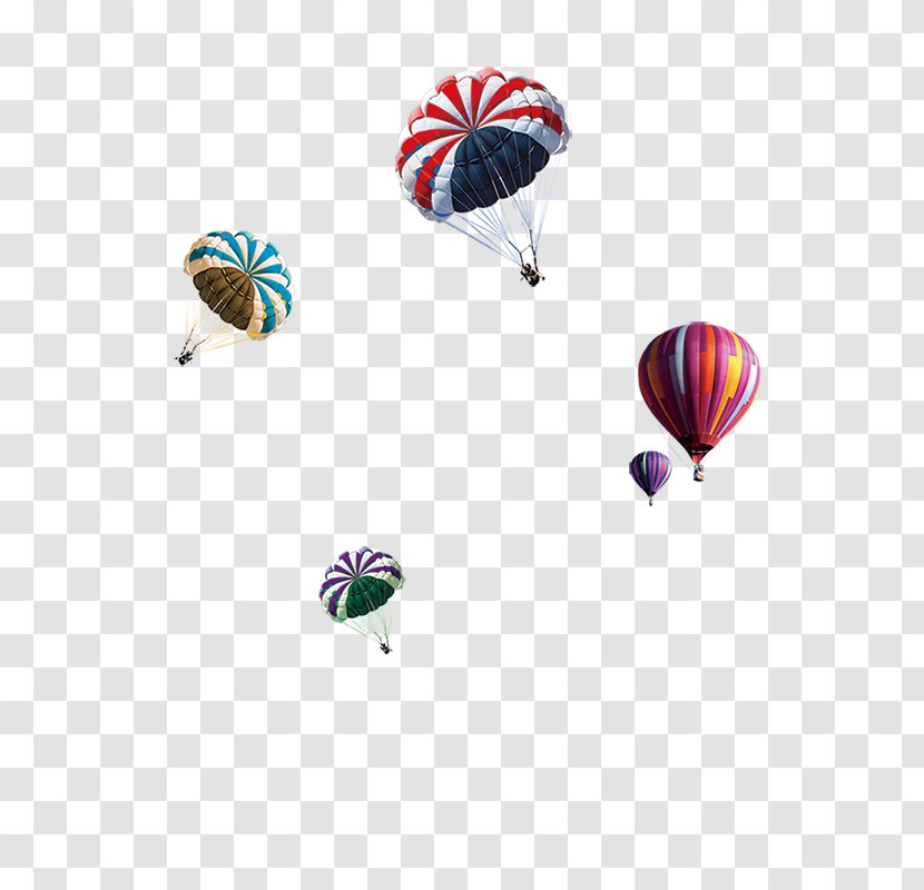 Hot Air Balloon Parachute - Ballooning Transparent PNG