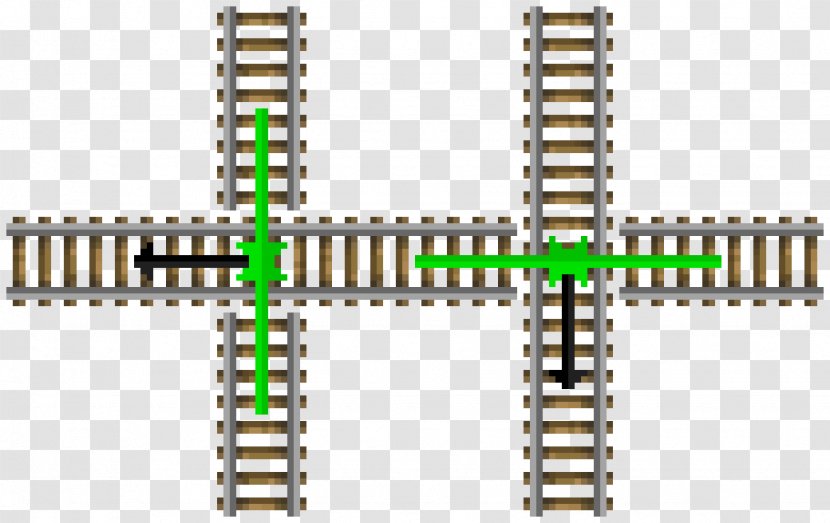 Minecraft Train Rail Profile Track Minecart - Locomotive - Railroad Transparent PNG