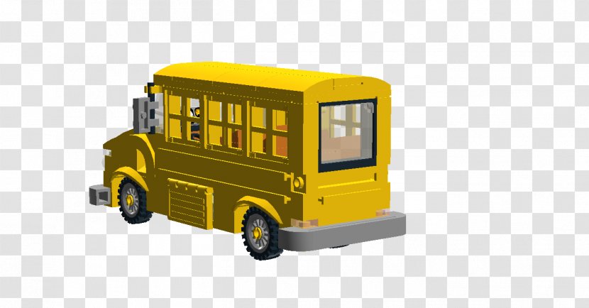 School Bus Compact Car Yellow - Model Transparent PNG