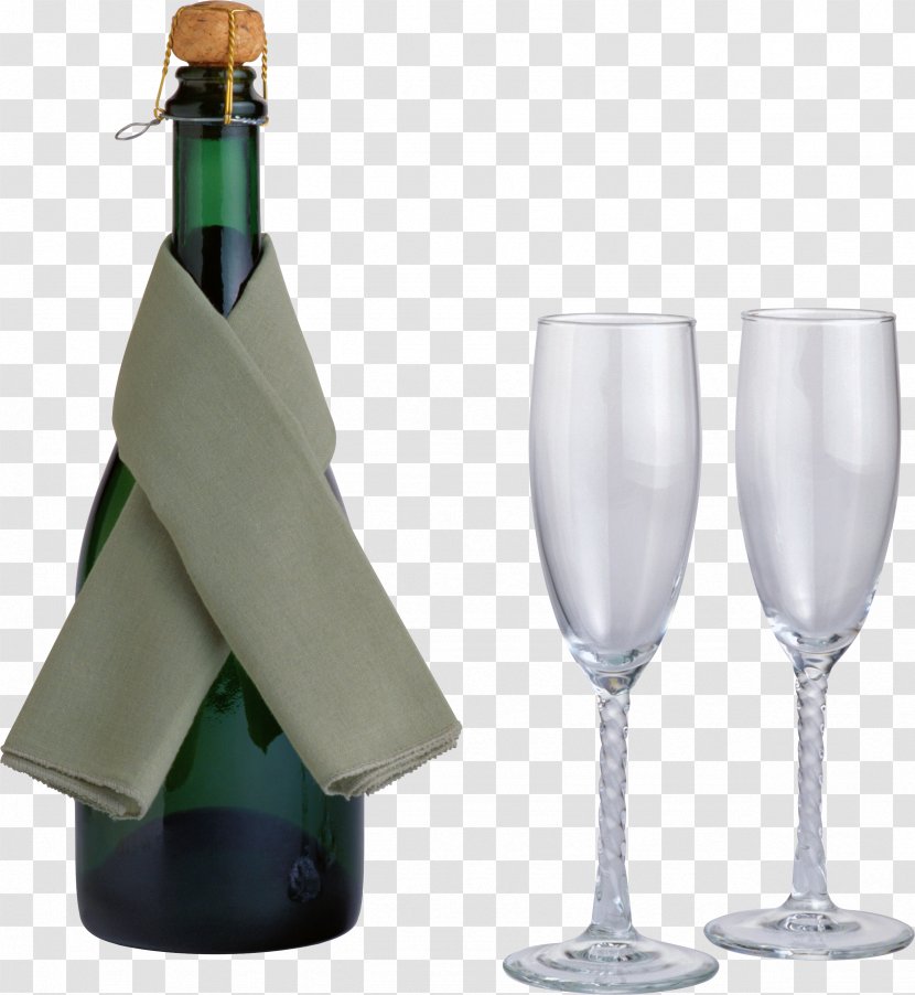 Red Wine Champagne Bottle Glass - Alcoholic Beverage - Wineglass Transparent PNG