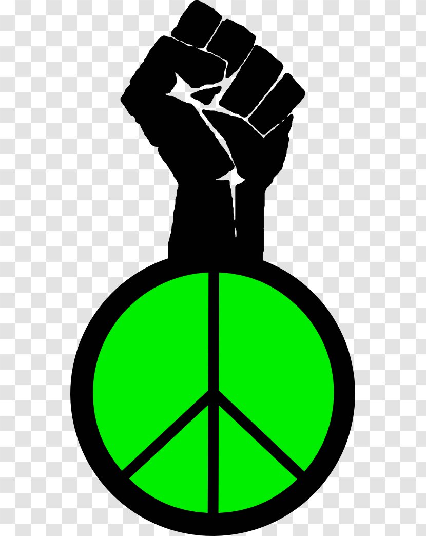 Raised Fist Black Power Peace Symbols Clip Art - Leaf - Symbol Transparent PNG