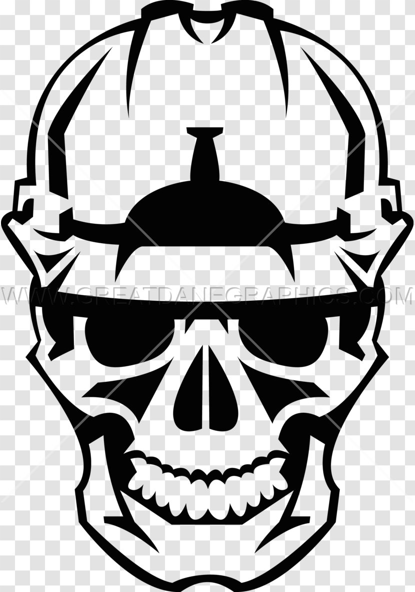 Skull Line Art Headgear White Clip Transparent PNG