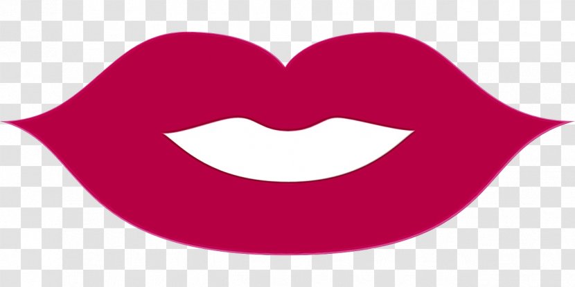 Red Lip Heart Pink Love - Symbol Smile Transparent PNG