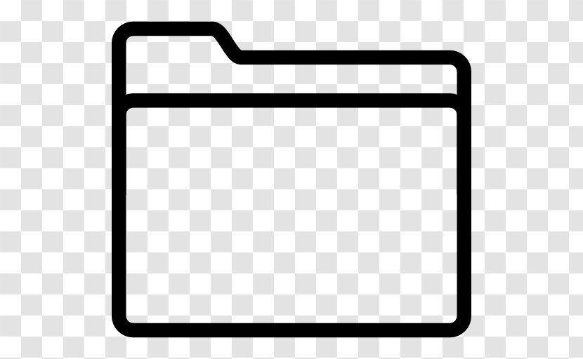 Directory Icon - Black And White - Folder Transparent PNG