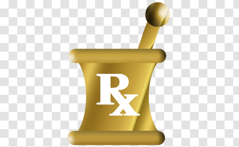 Medical Prescription Mortar And Pestle Pharmacy Symbol Clip Art - Yellow - Cliparts Transparent PNG