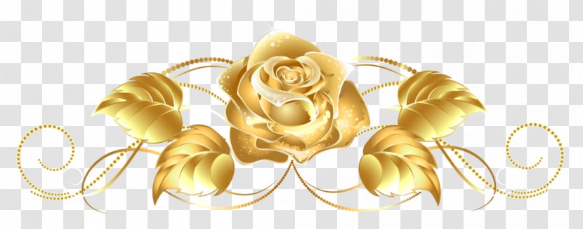 Rose Gold Flower Clip Art - Cut Flowers Transparent PNG