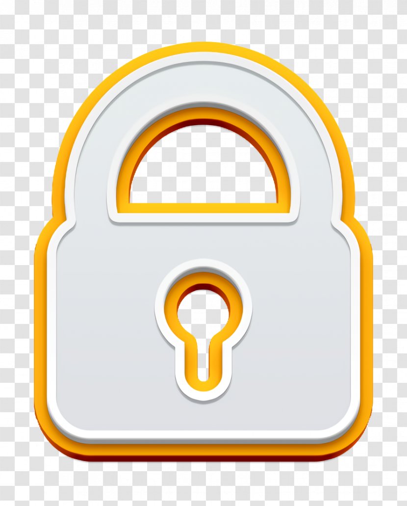 Access Icon Lock Password - Yellow - Sticker Logo Transparent PNG